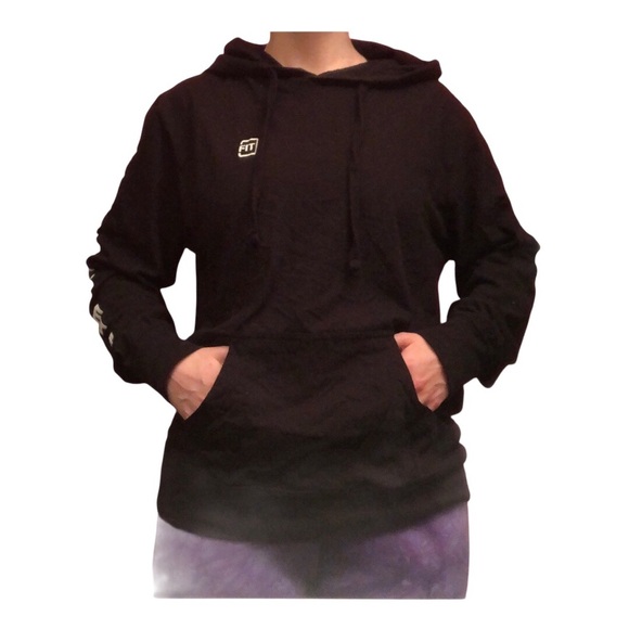 IdealFit Tops - NWT Black sweatshirt with hoodie —#83